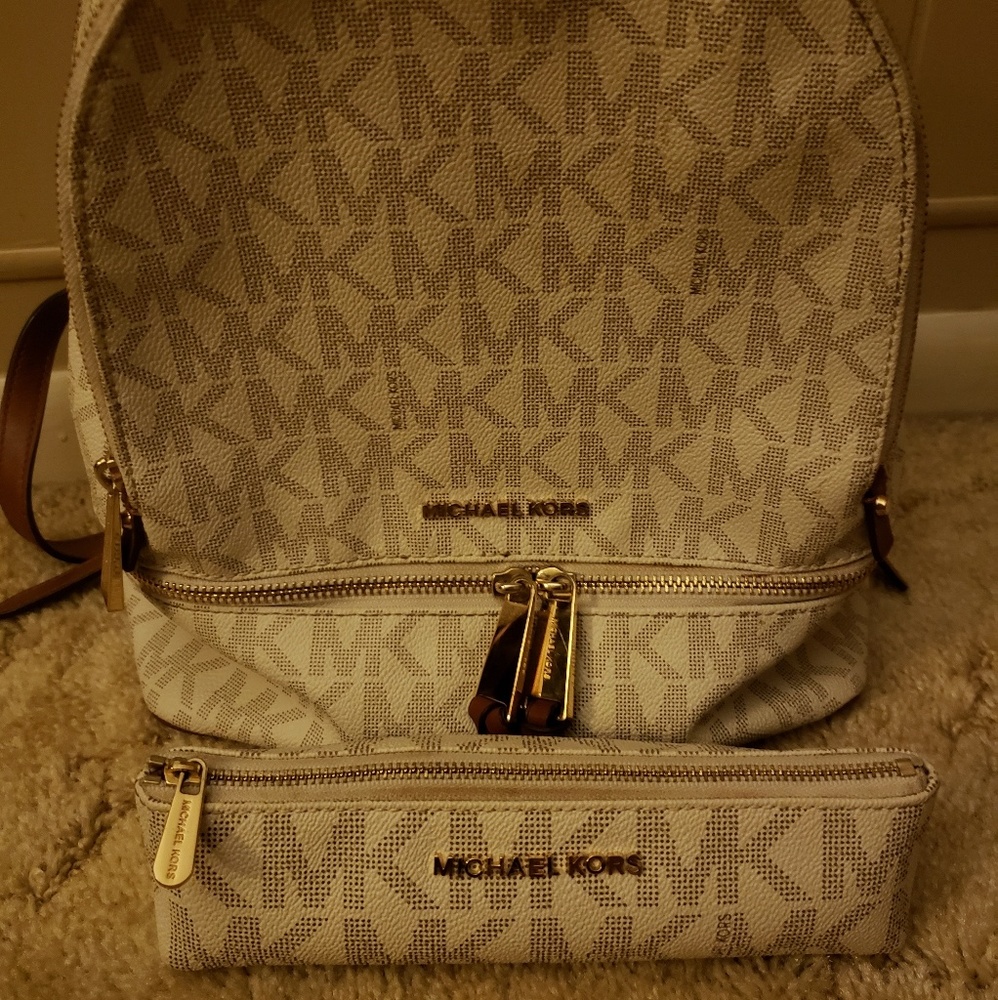 Michael kors backpack set